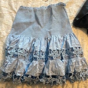 High waisted powder blue skirt size S